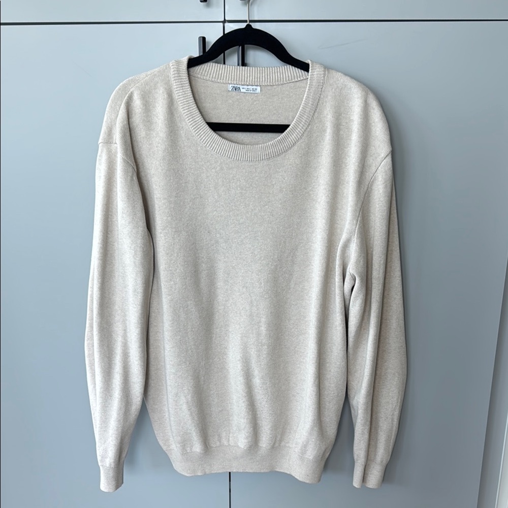 Zara Soft Beige Knit Sweater